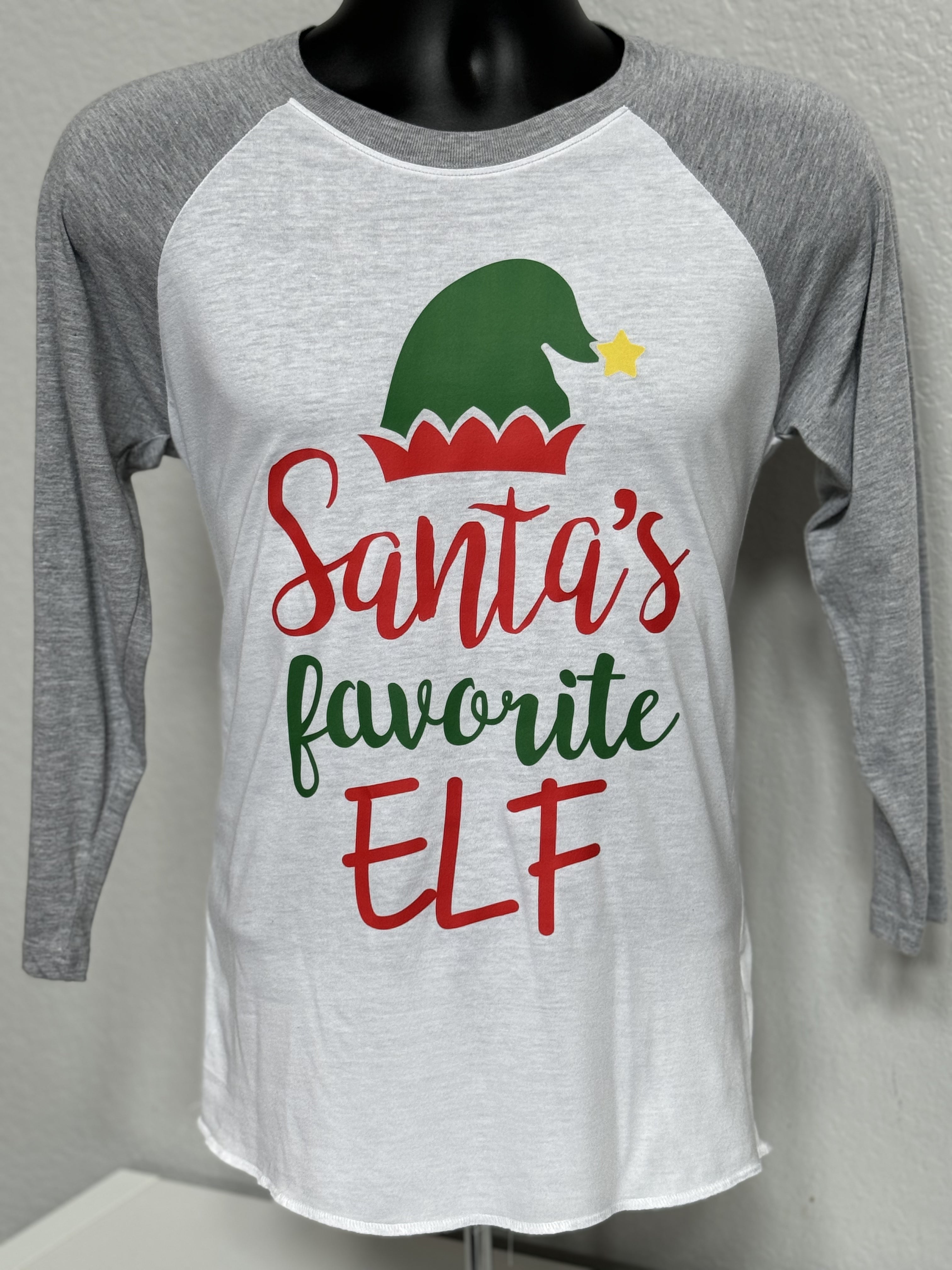 Santas Favorite Elf | Christmas Holiday T-Shirt