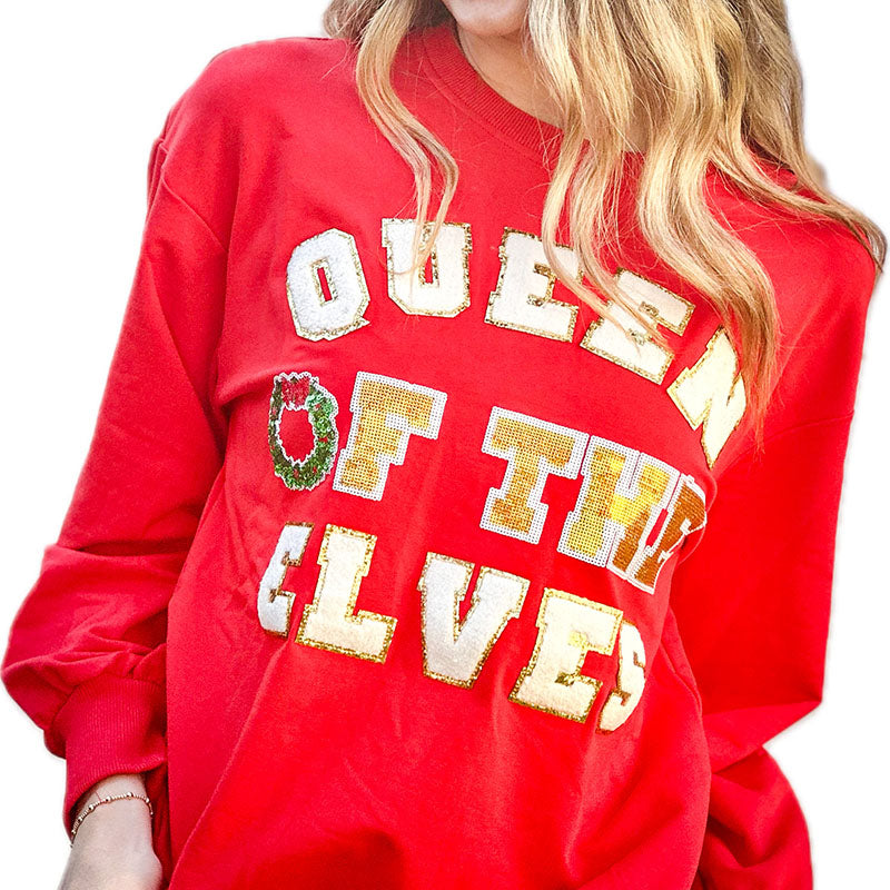 queen of the elves sequin sweatshirt