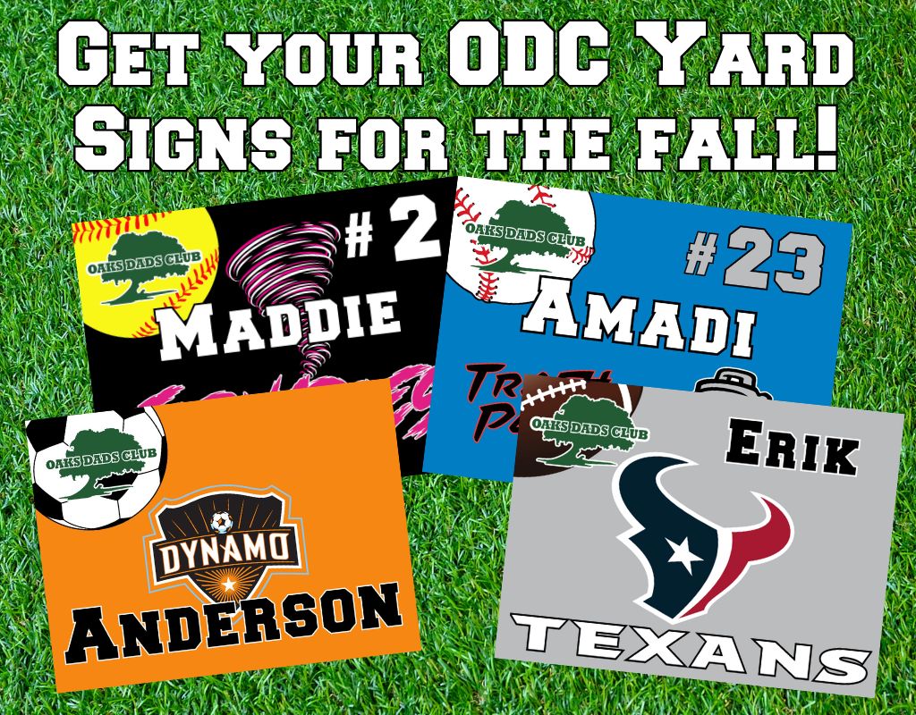 Sports Yard Signs for ODC | Oaks Dad's Club